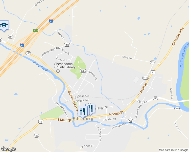 map of restaurants, bars, coffee shops, grocery stores, and more near 111 Jackson Street in Edinburg