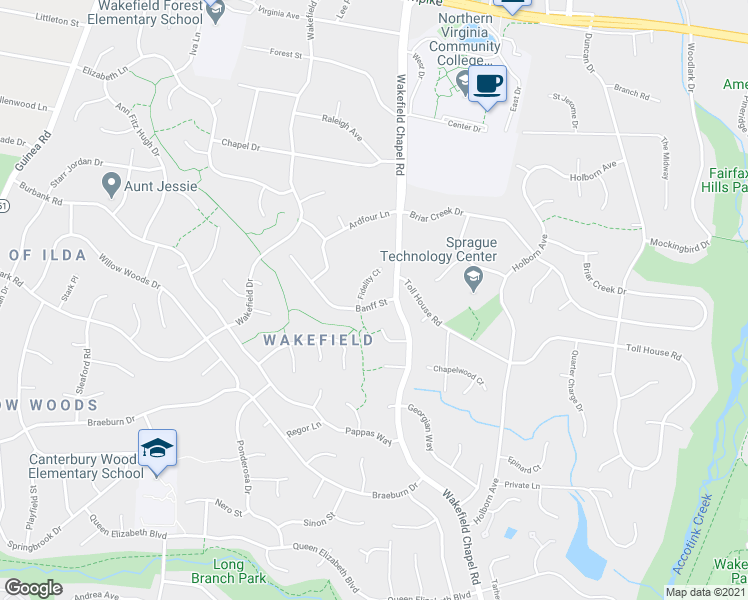 map of restaurants, bars, coffee shops, grocery stores, and more near 4523 Banff Street in Annandale