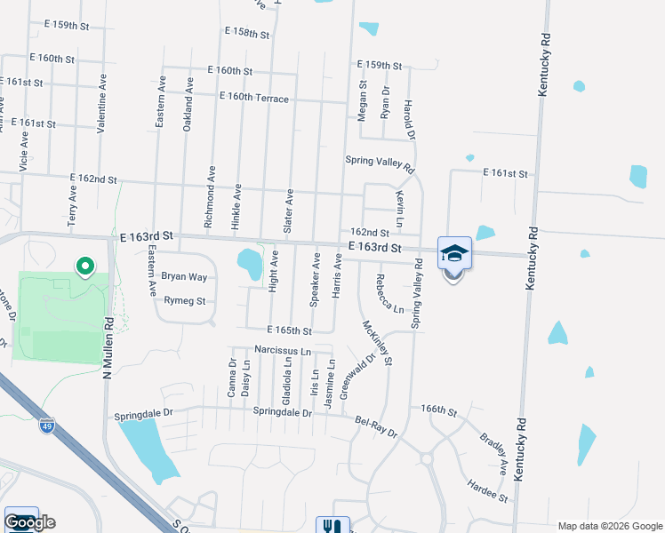 map of restaurants, bars, coffee shops, grocery stores, and more near 16301 Speaker Avenue in Belton
