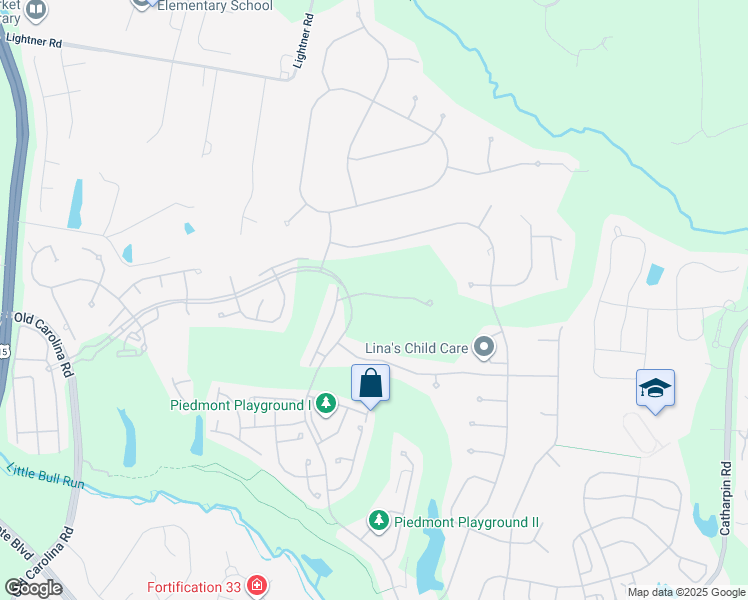 map of restaurants, bars, coffee shops, grocery stores, and more near 14329 Bakerwood Place in Haymarket