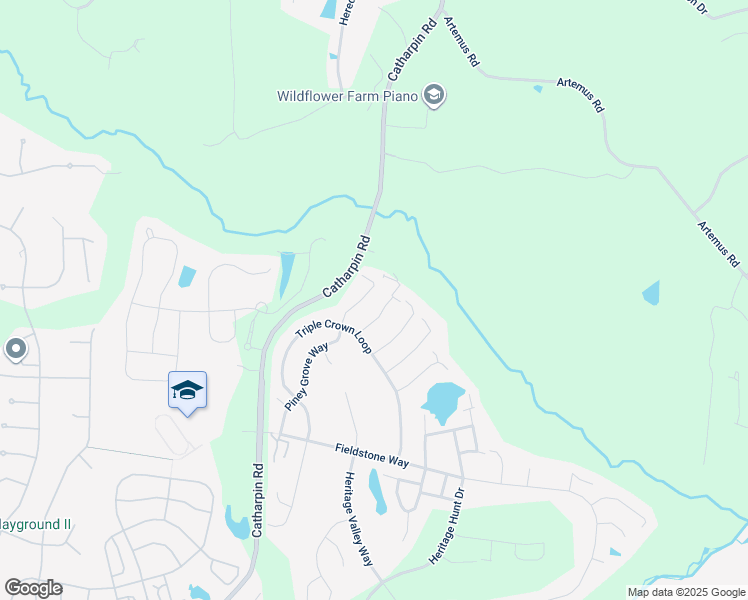 map of restaurants, bars, coffee shops, grocery stores, and more near 5969 Piney Grove Way in Gainesville
