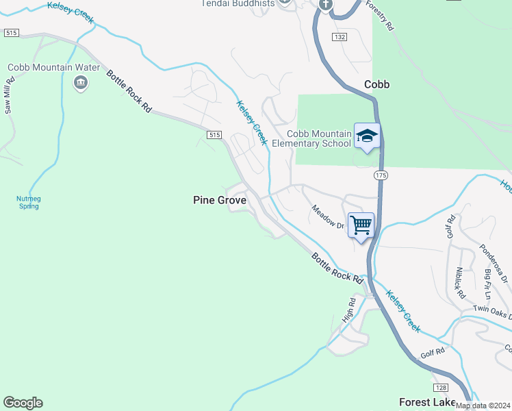 map of restaurants, bars, coffee shops, grocery stores, and more near 16135 Bottle Rock Road in Middletown