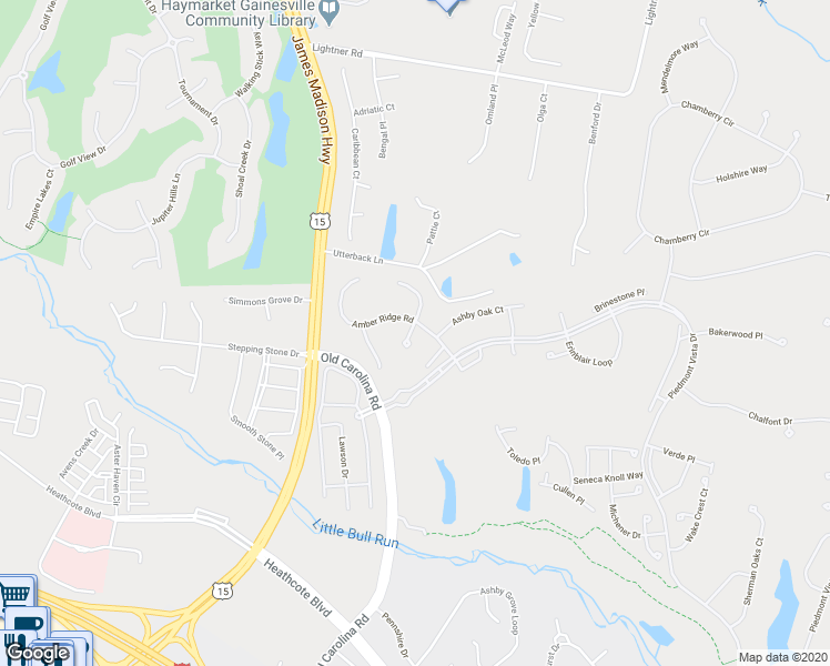 map of restaurants, bars, coffee shops, grocery stores, and more near 14843 Tyler Mill Court in Haymarket