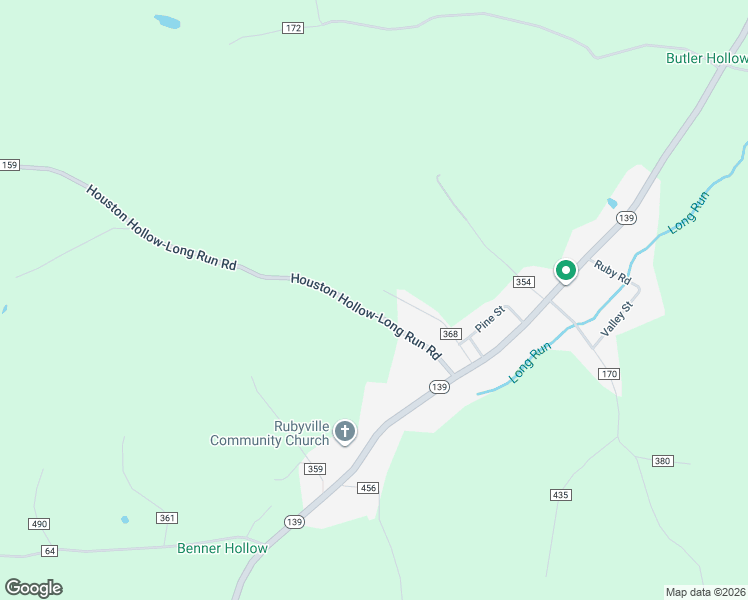 map of restaurants, bars, coffee shops, grocery stores, and more near 3267 Houston Hollow Long Run Road in Lucasville