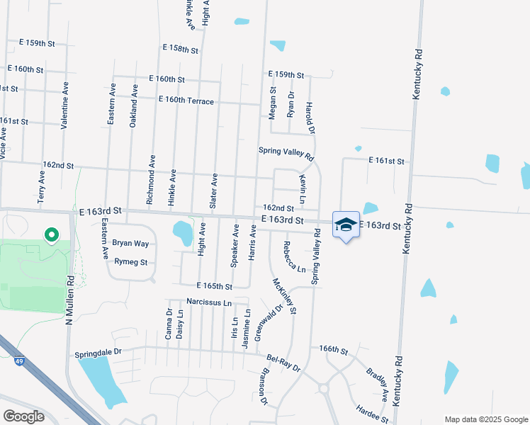 map of restaurants, bars, coffee shops, grocery stores, and more near 7802 East 163rd Terrace in Belton