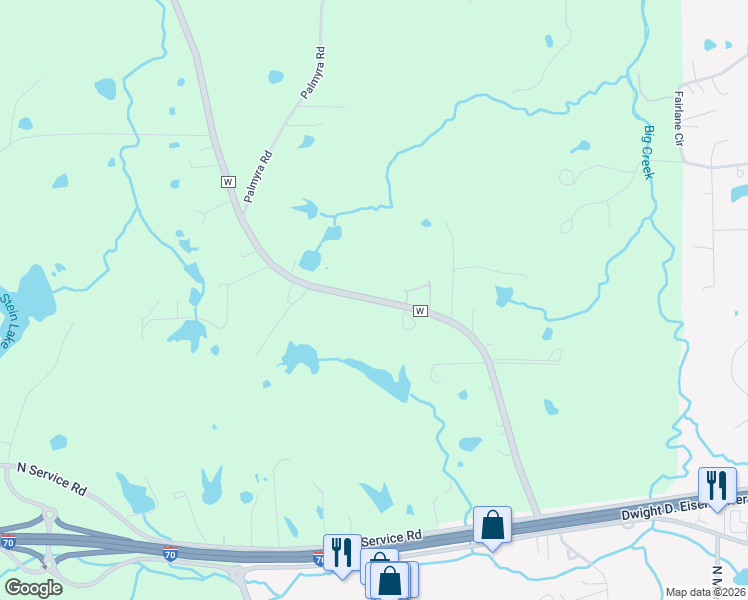 map of restaurants, bars, coffee shops, grocery stores, and more near State Highway W in Warrenton
