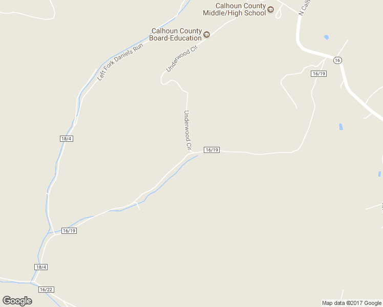 map of restaurants, bars, coffee shops, grocery stores, and more near Daniels Run in Calhoun County