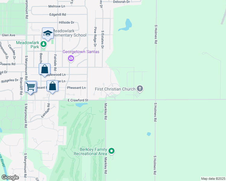 map of restaurants, bars, coffee shops, grocery stores, and more near 2601 East Crawford Street in Salina