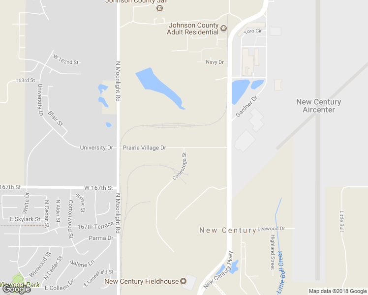 map of restaurants, bars, coffee shops, grocery stores, and more near Prairie Village Drive in Gardner