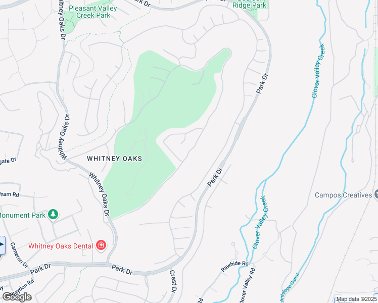 map of restaurants, bars, coffee shops, grocery stores, and more near 2344 Clubhouse Drive in Rocklin