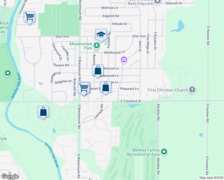 map of restaurants, bars, coffee shops, grocery stores, and more near 634 Fairdale Road in Salina