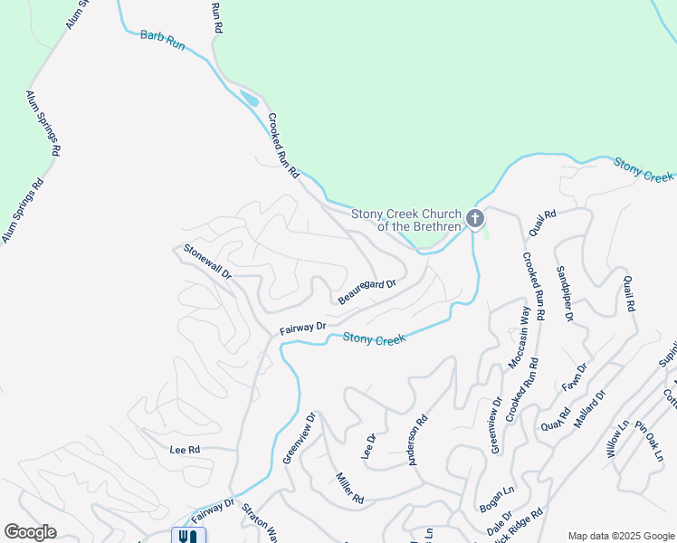 map of restaurants, bars, coffee shops, grocery stores, and more near 506 Stuart Drive in Basye