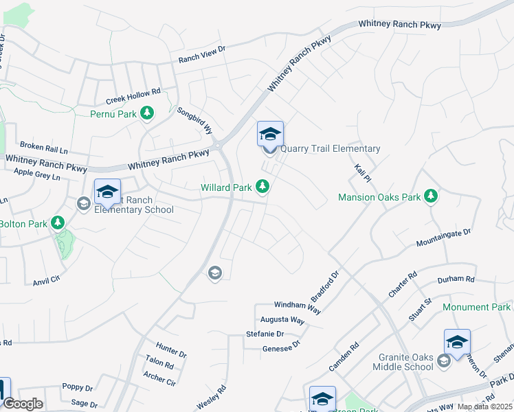 map of restaurants, bars, coffee shops, grocery stores, and more near 3164 Golden Trail St in Rocklin