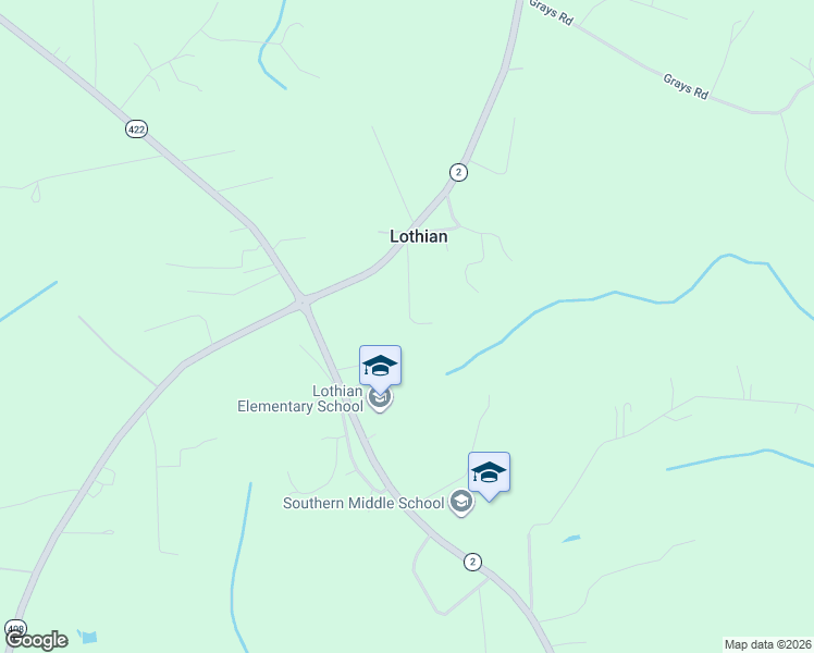 map of restaurants, bars, coffee shops, grocery stores, and more near 5059 Solomons Island Road in Lothian