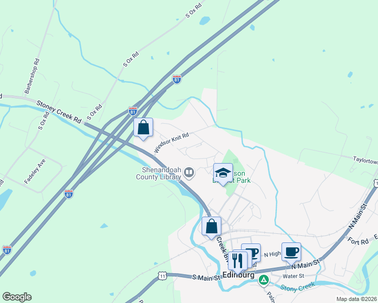 map of restaurants, bars, coffee shops, grocery stores, and more near 205 Kadies Lane in Edinburg