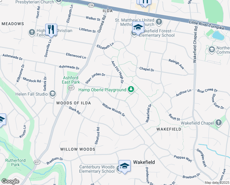 map of restaurants, bars, coffee shops, grocery stores, and more near 4314 Ann Fitz Hugh Drive in Annandale