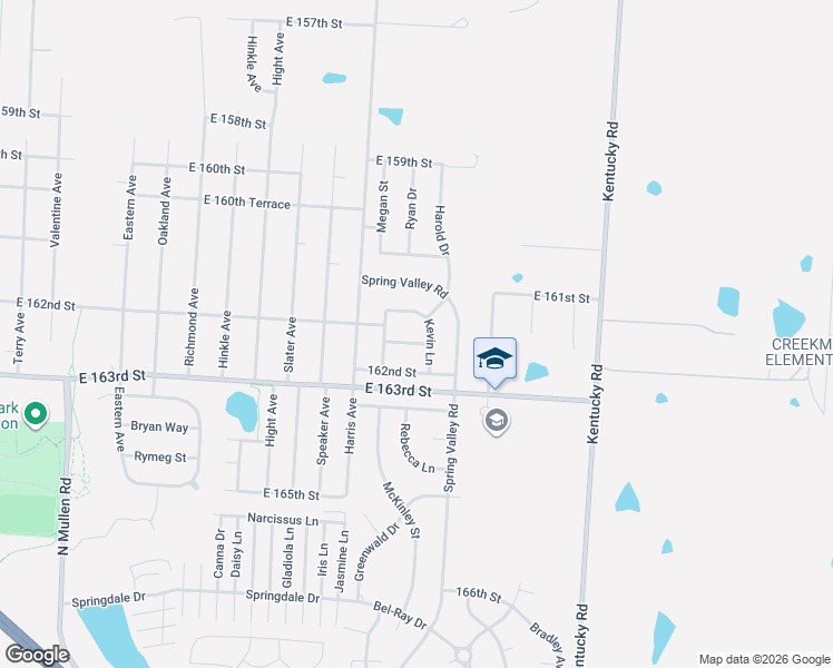 map of restaurants, bars, coffee shops, grocery stores, and more near 7908 East 162nd Place in Belton