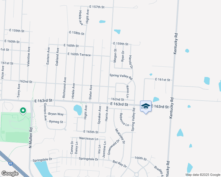 map of restaurants, bars, coffee shops, grocery stores, and more near 7801 East 162nd Street in Belton