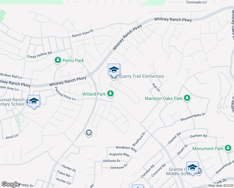 map of restaurants, bars, coffee shops, grocery stores, and more near 815 Lazy Trail Dr in Rocklin