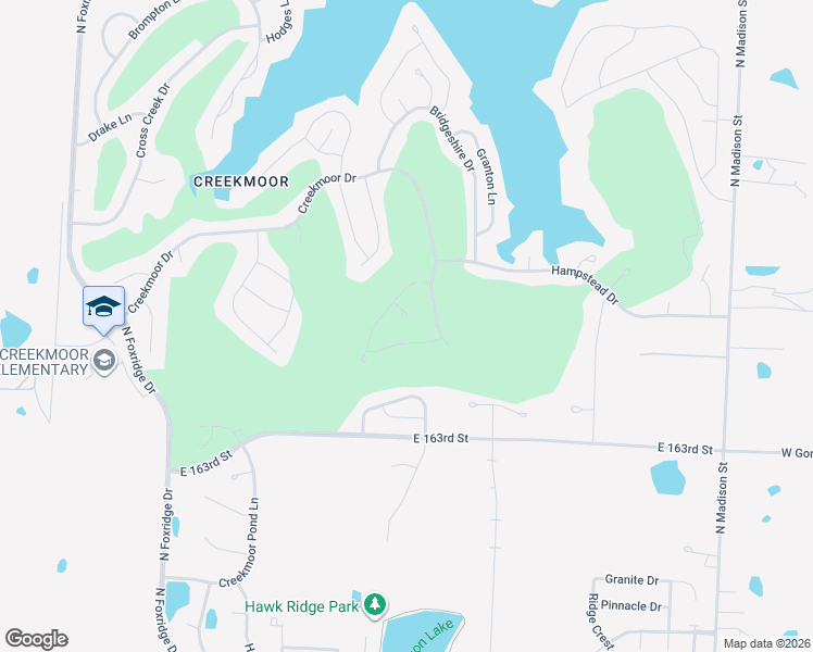 map of restaurants, bars, coffee shops, grocery stores, and more near 1127 Hillswick Lane in Raymore