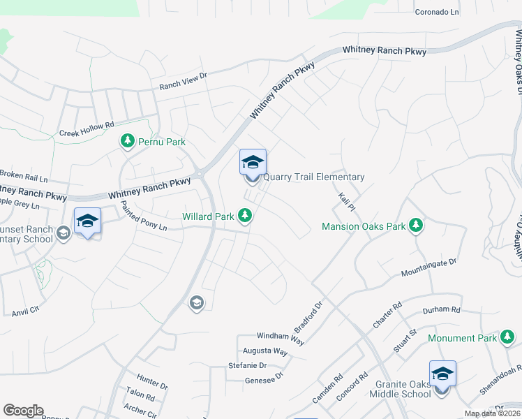 map of restaurants, bars, coffee shops, grocery stores, and more near 815 Lazy Trail Dr in Rocklin