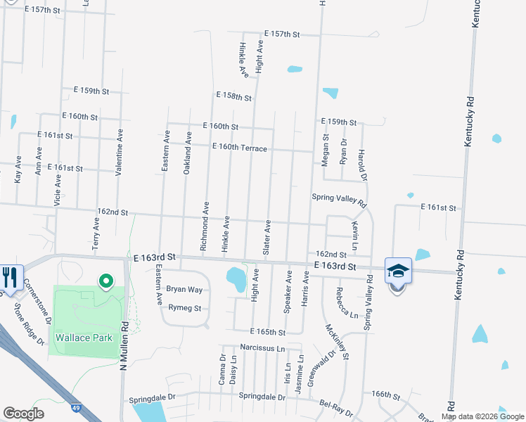 map of restaurants, bars, coffee shops, grocery stores, and more near 16108 Slater Avenue in Belton