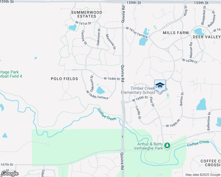 map of restaurants, bars, coffee shops, grocery stores, and more near 16417 Monrovia Street in Overland Park