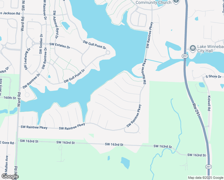 map of restaurants, bars, coffee shops, grocery stores, and more near 323 Southwest Marsh Wren Street in Lee's Summit
