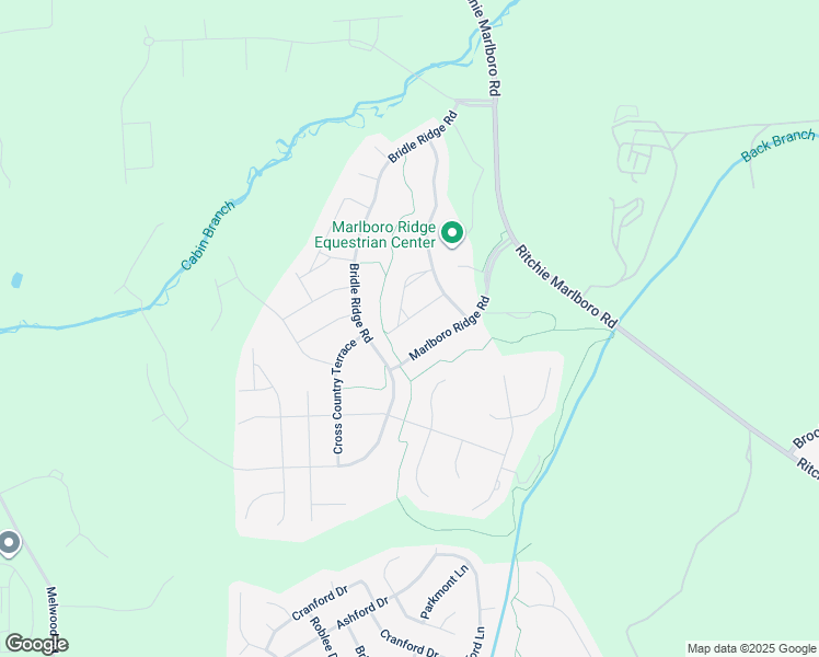 map of restaurants, bars, coffee shops, grocery stores, and more near 4217 Chariot Way in Upper Marlboro