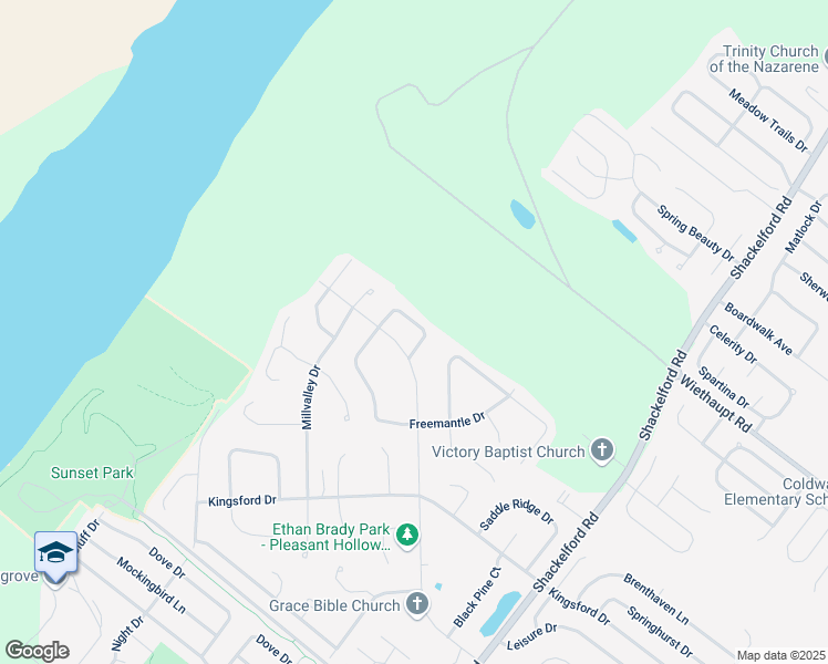 map of restaurants, bars, coffee shops, grocery stores, and more near 2232 Larbrook Drive in Florissant