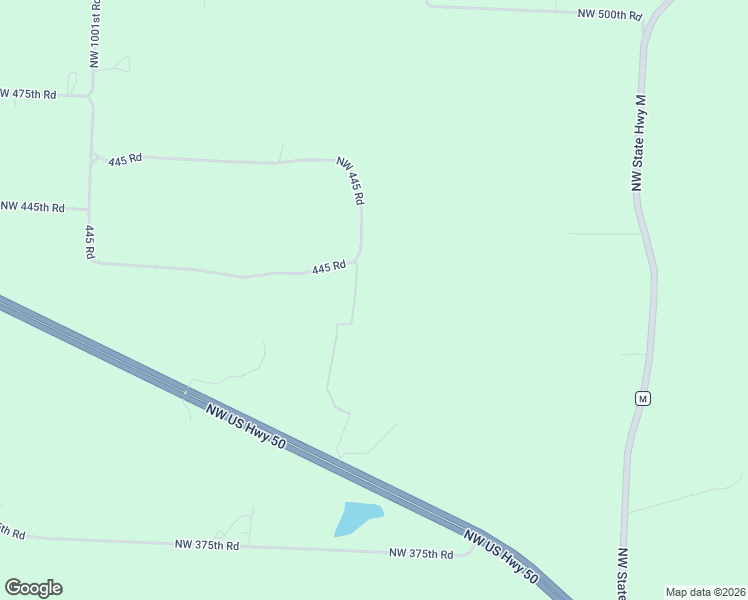 map of restaurants, bars, coffee shops, grocery stores, and more near 962 Northwest 445 Road in Centerview