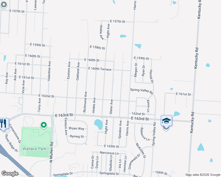 map of restaurants, bars, coffee shops, grocery stores, and more near 16108 Slater Avenue in Belton