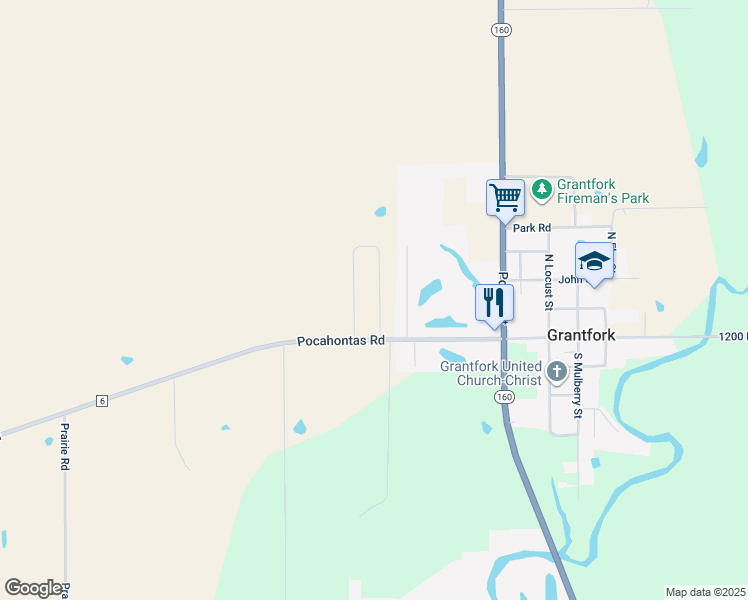 map of restaurants, bars, coffee shops, grocery stores, and more near in Grantfork