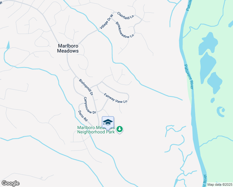 map of restaurants, bars, coffee shops, grocery stores, and more near 17120 Fairway View Lane in Upper Marlboro
