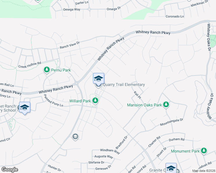 map of restaurants, bars, coffee shops, grocery stores, and more near 801 Lazy Trail Dr in Rocklin