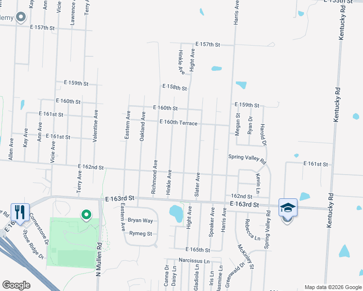 map of restaurants, bars, coffee shops, grocery stores, and more near 16014 Hight Avenue in Belton