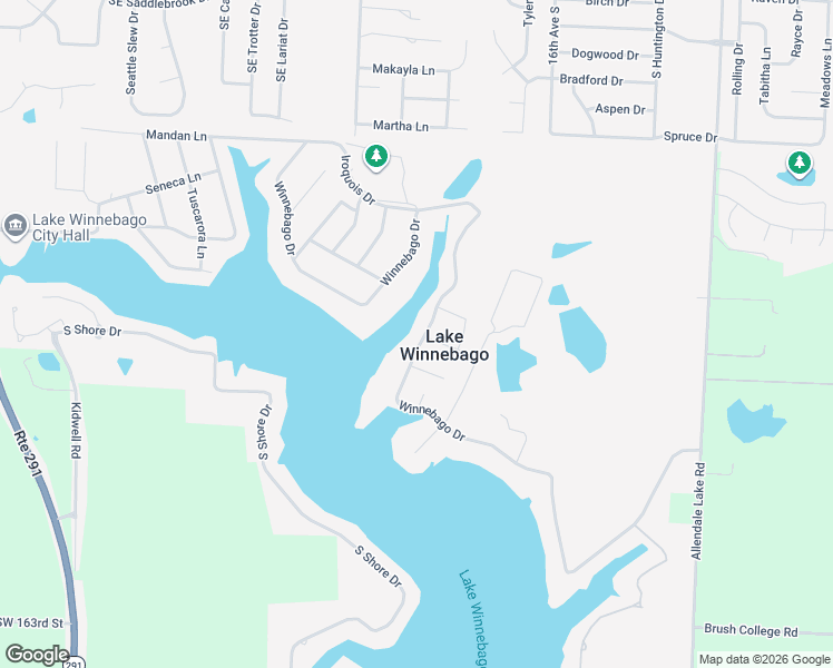 map of restaurants, bars, coffee shops, grocery stores, and more near in Lake Winnebago