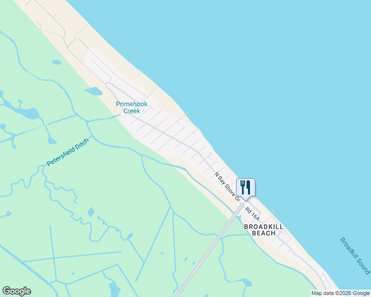 map of restaurants, bars, coffee shops, grocery stores, and more near 801 North Bay Shore Drive in Milton