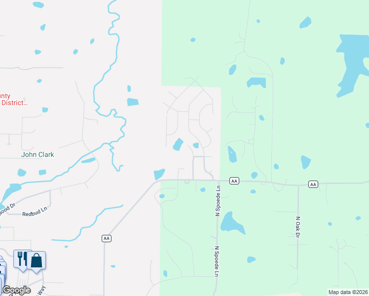 map of restaurants, bars, coffee shops, grocery stores, and more near 29390 Walnut Lake Court in Wright City