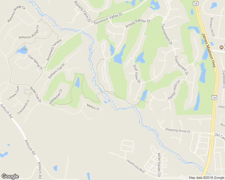map of restaurants, bars, coffee shops, grocery stores, and more near 5735 Wheelwright Way in Haymarket