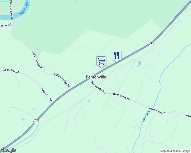 map of restaurants, bars, coffee shops, grocery stores, and more near 2660 Stonewall Jackson Highway in Bentonville