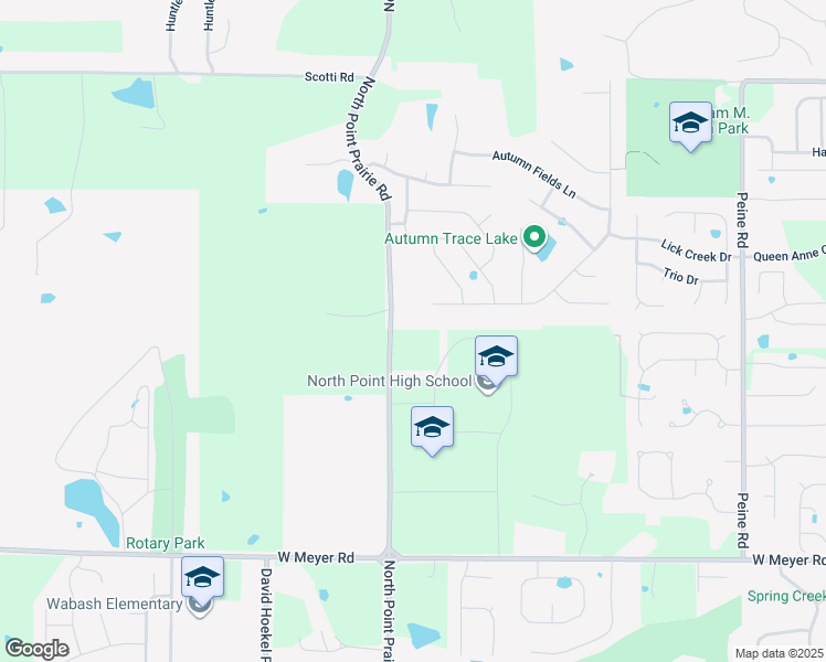 map of restaurants, bars, coffee shops, grocery stores, and more near 978 North Point Prairie Road in Foristell