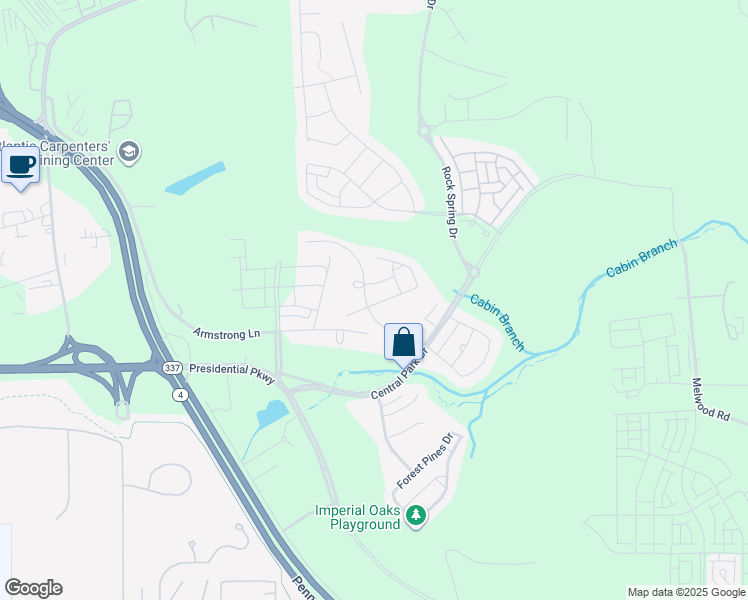 map of restaurants, bars, coffee shops, grocery stores, and more near 4239 Winding Waters Terrace in Upper Marlboro