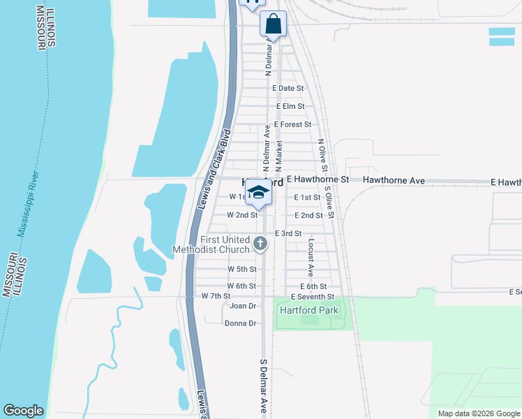 map of restaurants, bars, coffee shops, grocery stores, and more near 115 South Delmar Avenue in Hartford