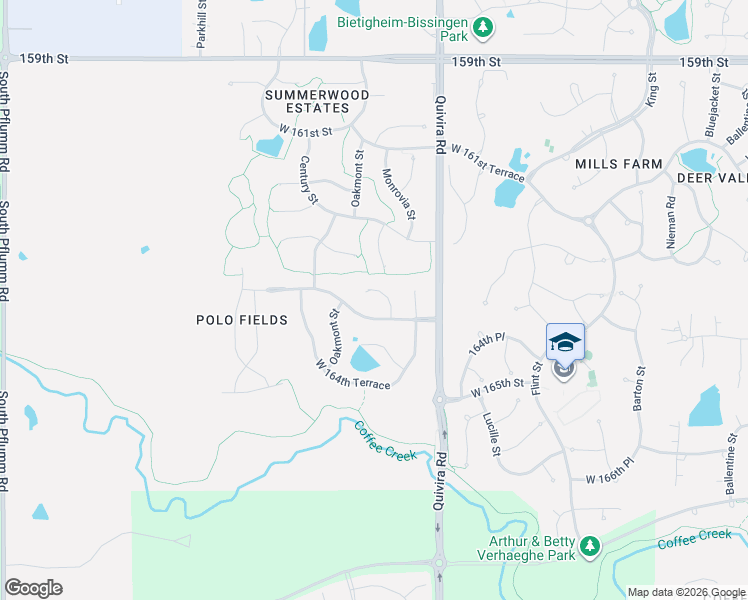 map of restaurants, bars, coffee shops, grocery stores, and more near 16332 Monrovia Street in Overland Park