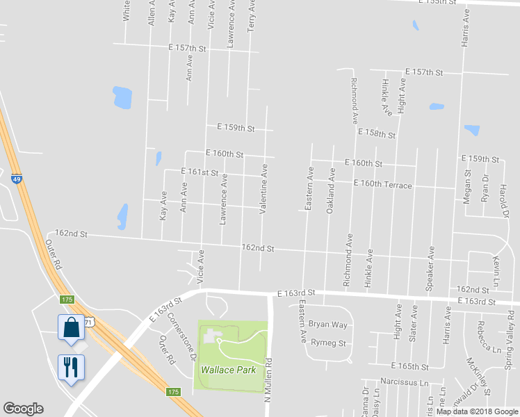 map of restaurants, bars, coffee shops, grocery stores, and more near 16102 Valentine Avenue in Belton