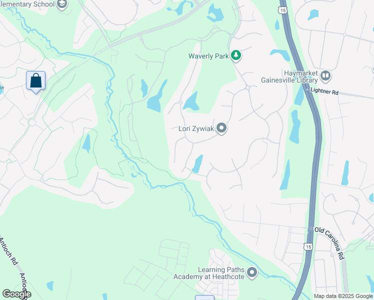 map of restaurants, bars, coffee shops, grocery stores, and more near 6004 Empire Lakes Court in Haymarket