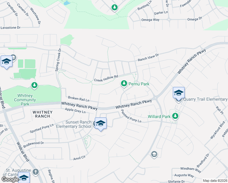 map of restaurants, bars, coffee shops, grocery stores, and more near 750 Baronial Court in Rocklin