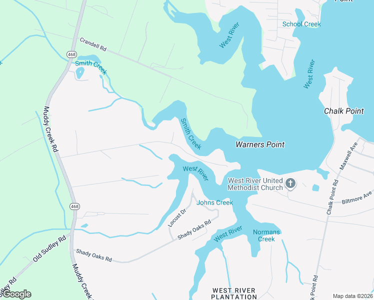 map of restaurants, bars, coffee shops, grocery stores, and more near 834 Holly Landing Road in West River