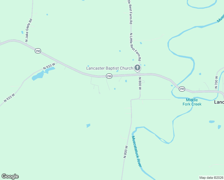 map of restaurants, bars, coffee shops, grocery stores, and more near W Sr 250 in Jefferson